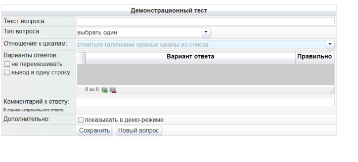Карточка вопроса
